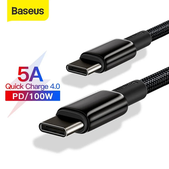 BASEUS 100W USB Type C to USB Type C Cable, 2m