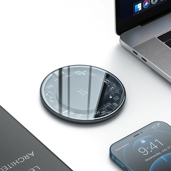 BASEUS 15W Fast Wireless Charger, Clear