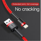 BASEUS USB Cable for iPhone/iPad - Red, 1m