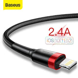 BASEUS USB Cable for iPhone/iPad - Red, 1m