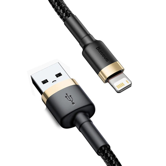 BASEUS USB Cable for iPhone/iPad - Gold, 2m