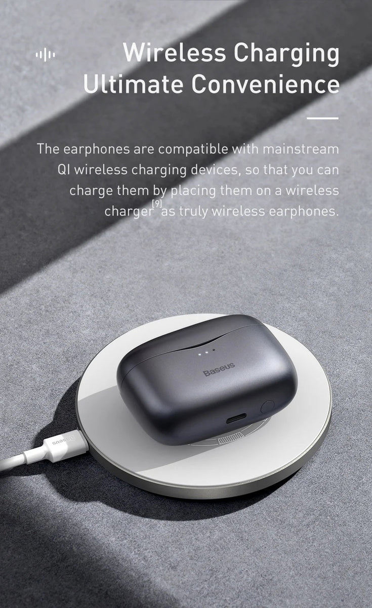 BASEUS SIMU S2 ANC True Wireless Earphones - Grey – BAYTECH