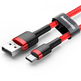BASEUS USB Cable for USB Type C - Red, 0.5m