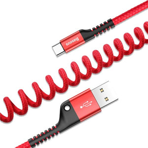 BASEUS USB Type C Spring Charger Cable - Red