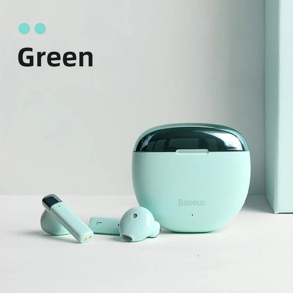 BASEUS W2 TWS Bluetooth Headphones - Green